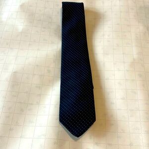 Navy with green pin dots tie